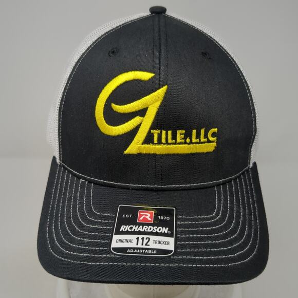 GL Tile LLC Snapback Mesh Back Trucker Hat Black One Size Richardson - Picture 2 of 10